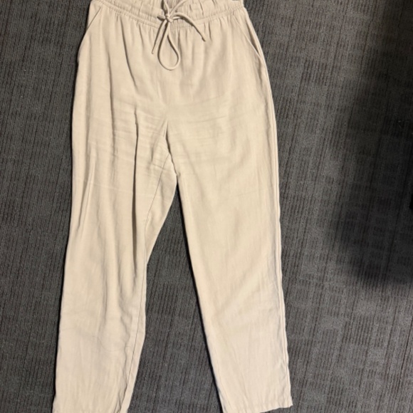 Mango beige drawstring jogger trousers - Picture 3 of 5
